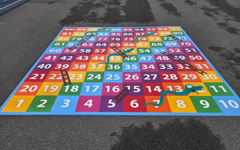 Snakes and ladder playground marking
